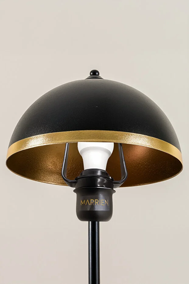 Luna Golden Tek Ayaklı Siyah Metal Modern Lambader Luna Golden Tek Ayaklı Siyah Metal Modern Lambader